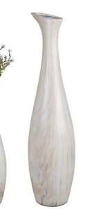 Deko Flaschenvase MARMOR rund H. 60cm creme braun Keramik Formano - Bild 1 von 3