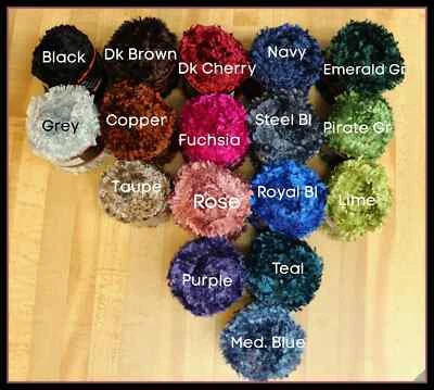 L.L.Yarn Chenille Eyelash yarn PIRATE GREEN only. 1.75 oz  24 yards 100% poly - Image 1 of 4