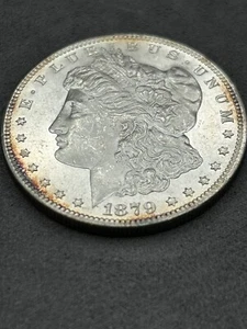 Dólar de plata Morgan 1879-S BU/MS+ PL/DMPL PQ bonitos espejos! - Imagen 1 de 9