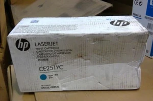NEW GENUINE HP CE251YC SAME AS CE251A CYAN TONER CP3525 CM3530 504A  SEALED BOX - Picture 1 of 2