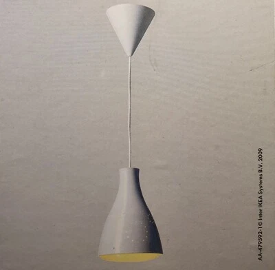 IKEA Snoig Hanging Pendant Lamp Light 17778 White 201.725.66 - Image 1 of 4