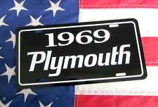 1969n Plymouth license plate tag 69 Road Runner GTX Barracuda Sport Satellite