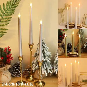 LED Simulation Candle Lights Flameless Taper Candles Battery Party Decor Light - Picture 1 of 41