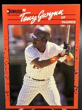 1990 Donruss Tony Gwynn #86 ERROR Card No Period after Inc & White Dots
