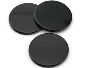 30mm Black Onyx Coin Gemstone Cabochons 300CB CAB38-07 - Picture 1 of 3