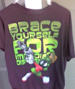 Marvin The Martian Brace Yourselves For Immediate Disintegration Black T-Shirt - Picture 1 of 3
