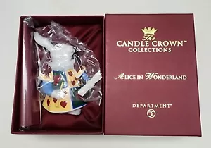 Department 56- Candle Crown Collections- Alice In Wonderland- White Rabbit - Picture 1 of 5