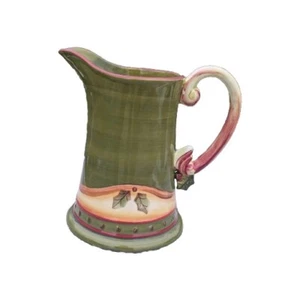 Jarra de agua Demadco Crimson Berries 2005 Deb Hrabik 7 1/2+ pulgadas de altura dec24 - Imagen 1 de 15