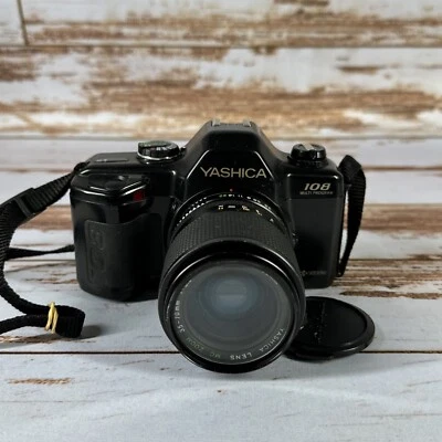 Yashica 108 Film Camera + MC Zoom 35–70mm f/3.5–4.8 Lens – Vintage SLR Kit - Image 1 of 4