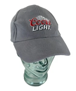 Coors Light Embroidered Logo Grey Baseball Hat Ball Cap Beer Brewania Gift Dad  - Picture 1 of 8