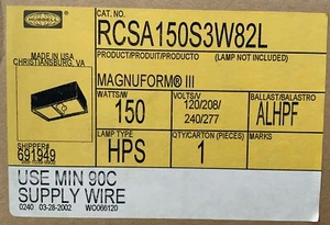 Hubble 150W HPS Flood Light 120V/208/240/277V Magnuform III RCSA150S3W82L - Picture 1 of 2