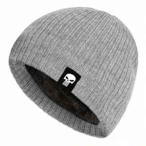 Gorro/gorra PUNISHER Label Premium tejido, forrado de vellón suave - gris claro - Imagen 1 de 1