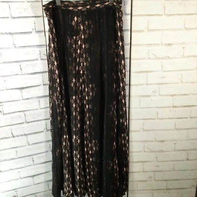 Warehouse  Maxi Skirt Brown Mix Pattern Viscose Modesty Women's Size 10 - Image 1 of 4