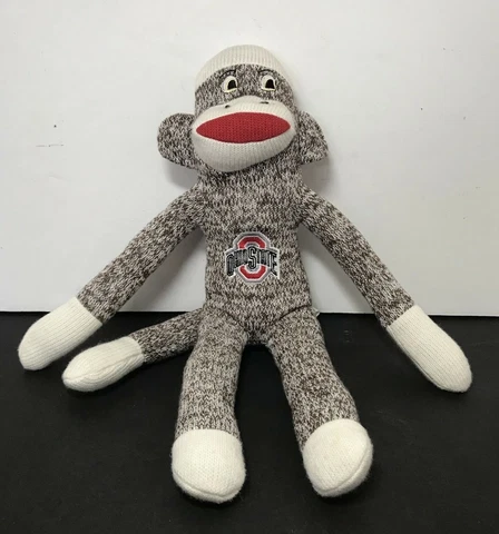 The OHIO STATE BUCKEYES Large 18 Inch SOCK MONKEY Clean and GC Cover