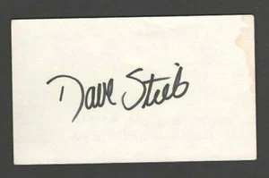 DAVE STIEB Vintage Signed 3x5 Index Card TORONTO BLUE JAYS, COA - Picture 1 of 2