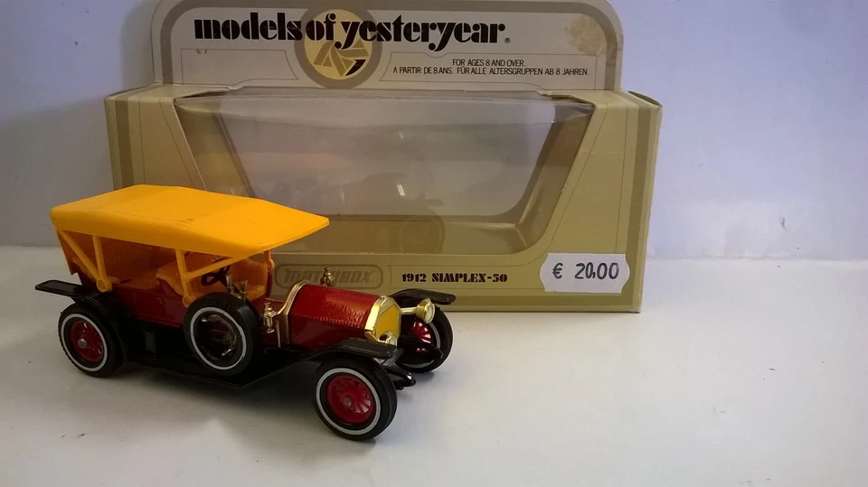 MATCHBOX 1:48 AUTO DIE CAST SIMPLEX-50 1912 ROSSO ART Y-9  Y9 - Immagine 1 di 1