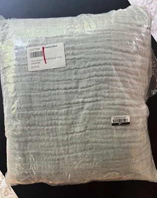 Pottery Barn Cloud Duvet Bed Cover King /Cal King Size Chambray Blue So Soft NEW - Image 1 of 3