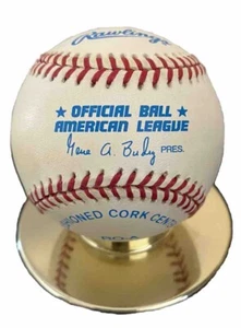 Vtg Rawlings Official Ball American League Baseball Gene A. Budig w Case Signed - Picture 1 of 8