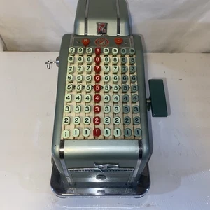 Vintage Hedman Company F & E Check Protector 2300 series w/Keys Electric Works - Picture 1 of 9