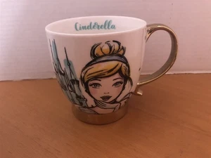 Zrike Disney Princess Cinderella Coffee Mug Tea Cup with Gold Handle new Rare - Picture 1 of 4