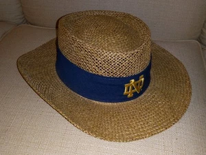 Peter Grimm Notre Dame Tan Straw Boat Hat - Large boho nautical western summer - Picture 1 of 8