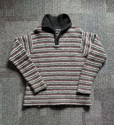 90s GAP Merino Wool Stripe Quarter Zip Pullover Sweater Medium Hong Kong - Image 1 of 4