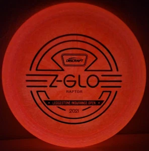 Discraft Ledgestone 2021 Z GLO Raptor 177G Red - Picture 1 of 11