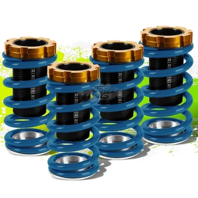 MUELLE COILOVER AJUSTABLE ALTURA 1-4" NEGRO ESCALA PARA 88-00 CIVIC EG/EK AZUL Foto 1 de 4