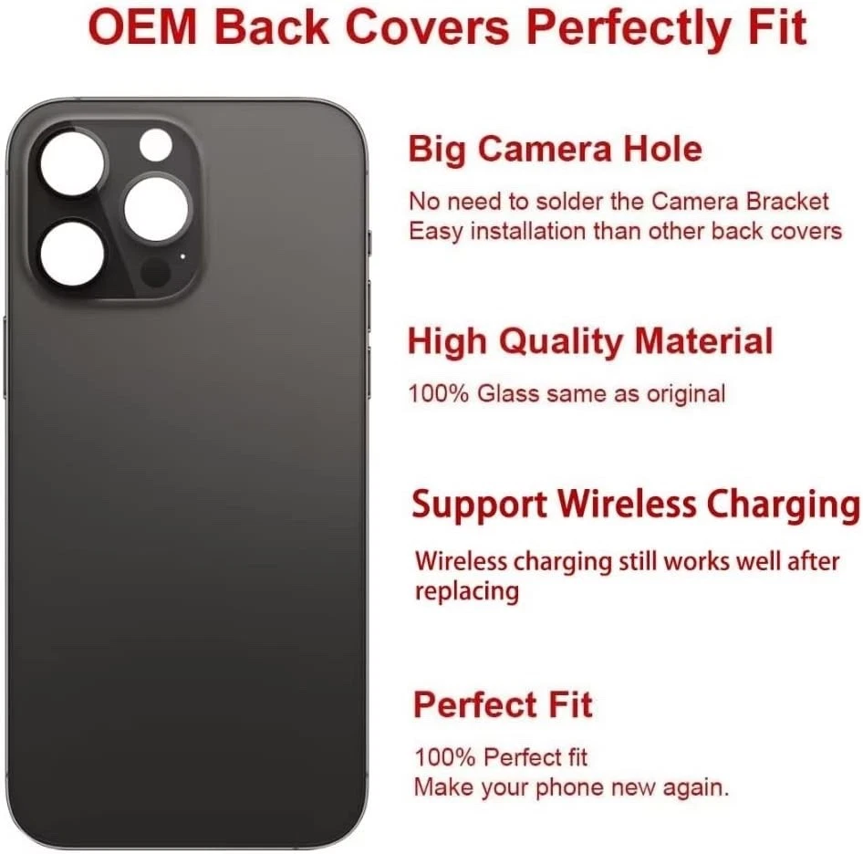 OEM Back Glass For iPhone 16, 15, 14 Series with Magnet and NFC ** Unibody ** - Image 1 of 4