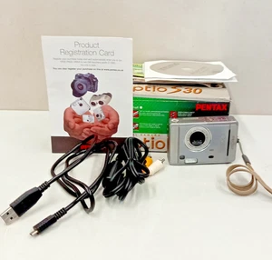 Pentax Optio S30 Digital Camera 3.2MP Silver In Original Box Tested Working - Picture 1 of 8