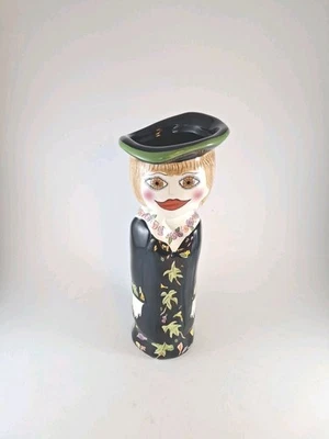 "Florero vintage de cerámica para dama Bella Casa de Susan Paley Pearl de Ganz 11 1/2""" Foto 1 de 4