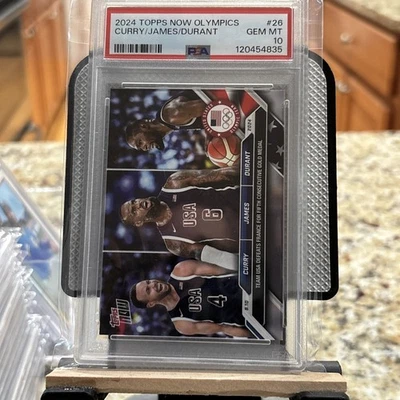 2024 Topps Now | Olympics #26 | Curry James Durant | PSA 10 - Image 1 of 4