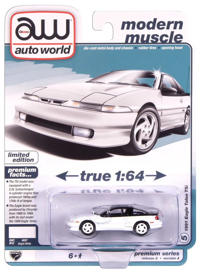 Eagle Talon White Auto World Premium 1991 escala 1:64 Foto 1 de 1