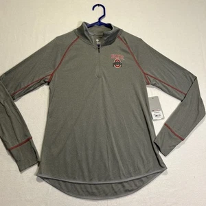 Colosseum Ohio State Buckeyes Women’s 1/4 Zip Large Gray Logo Casual Pullover - Picture 1 of 10