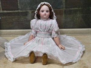 Rare Antique Bisque French François Gaultier closed mouth doll 23 in (58 cm) sz8 - Picture 1 of 24