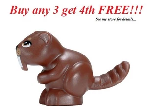 ☀️NEW LEGO Minifigure Mini Figure Minifig Animal Pet Reddish Brown Beaver - Picture 1 of 2