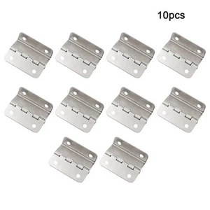 Caja de madera de 10 piezas triple pliegue ángulo recto bisagra de 4 agujeros accesorios de herrajes - Imagen 1 de 11