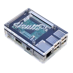 Klar & Schwarz Acryl Hülle Für Raspberry Pi 3 Modell B - Bild 1 von 5