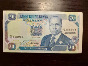 Kenya 20 Shillings 1989, P-25 - Picture 1 of 2