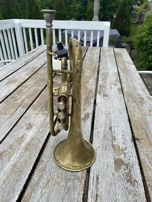 Antique F Jaubert & Cie PARIS Lyon & Healy Chicago Cornet From 1800s - Image 1 of 4