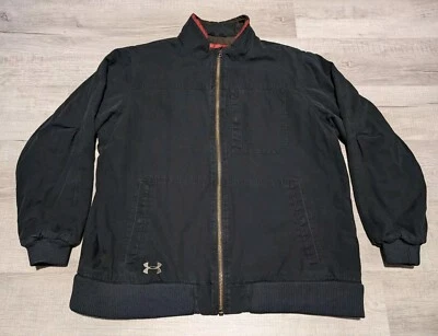 Abrigo de Lona Under Armour Para Hombres Tareas Trabajo Chaqueta de Caza Talla 2XL Negro Aislado Foto 1 de 4