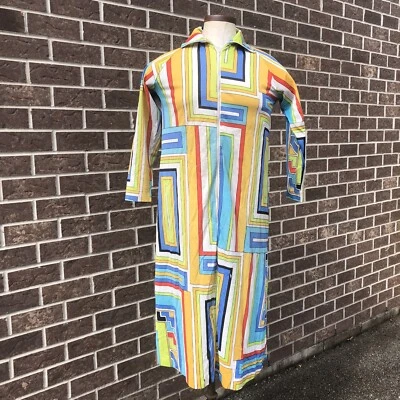 Camisa Mod Vestido Vintage 60’s 70’s Saks Fifth Avenue Young Dimensions Cremallera Frontal S Foto 1 de 4