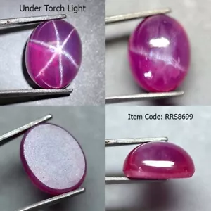 10.60 Ct 13.2x10.6 MM Red Ruby Star Sapphire 6 Rays Lab Corundum RRS8699 - Picture 1 of 5