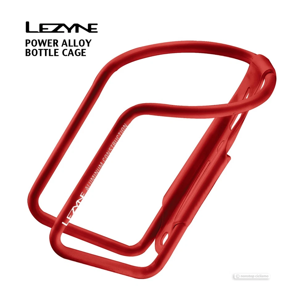Lezyne POWER Aluminum Bicycle Water Bottle Cage : RED - Image 1 of 1