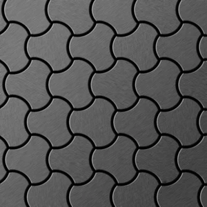 Mosaico azulejo macizo metal titanio cepillado gris oscuro 1,6 mm Ubiquity-Ti-SB - Imagen 1 de 4