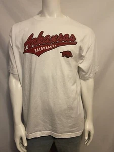Arkansas Razorbacks White T-Shirt adult Size XL - Picture 1 of 4