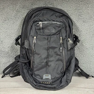 The North Face Backpack Surge Black Hiking Laptop School Camping Pockets Padded - Picture 1 of 20