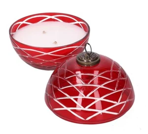 Duftkerze rote Kugel kleine Deko Weihnachtsgeschenk - Bild 1 von 2