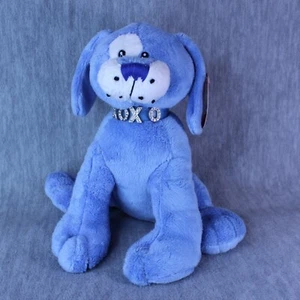 Fiesta DOG PUPPY Blue XOXO Bling Collar Plush NWT Toy Animal Stuffed 8" Sitting - Picture 1 of 6