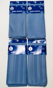 VTG Trim a Home Blue Christmas Cloth Napkins Lot of 4 Packs - 8 Napkins NEW - Picture 1 of 11